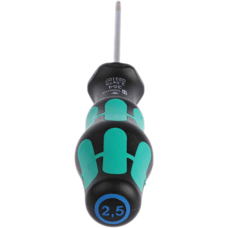 Wera Standard Hexagon Screwdriver 2.5 mm Tip, 156 mm Overall Length 05023107001