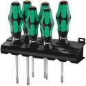 Wera Phillips, Pozidriv, Slotted Standard Screwdriver Set, 6-Piece 05105622001