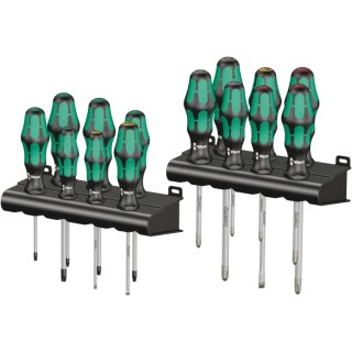 Wera Phillips, Pozidriv, Slotted, Torx Standard Screwdriver Set 14-Piece 05105630001