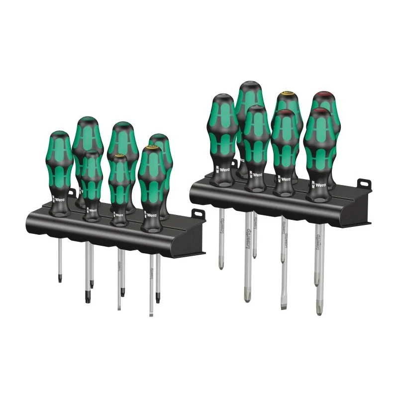 Wera Phillips, Pozidriv, Slotted, Torx Standard Screwdriver Set 14-Piece 05105630001