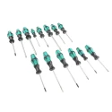 Wera Phillips, Pozidriv, Slotted, Torx Standard Screwdriver Set 14-Piece 05105630001