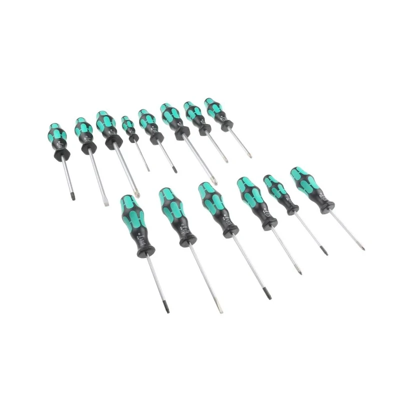 Wera Phillips, Pozidriv, Slotted, Torx Standard Screwdriver Set 14-Piece 05105630001