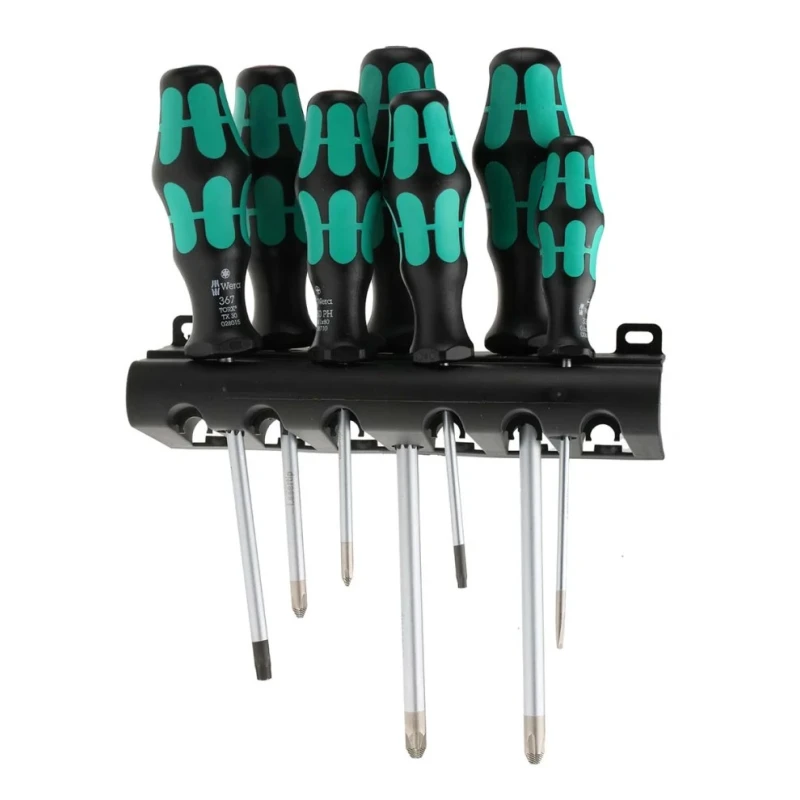 Wera Phillips, Pozidriv, Slotted, Torx Standard Screwdriver Set 14-Piece 05105630001
