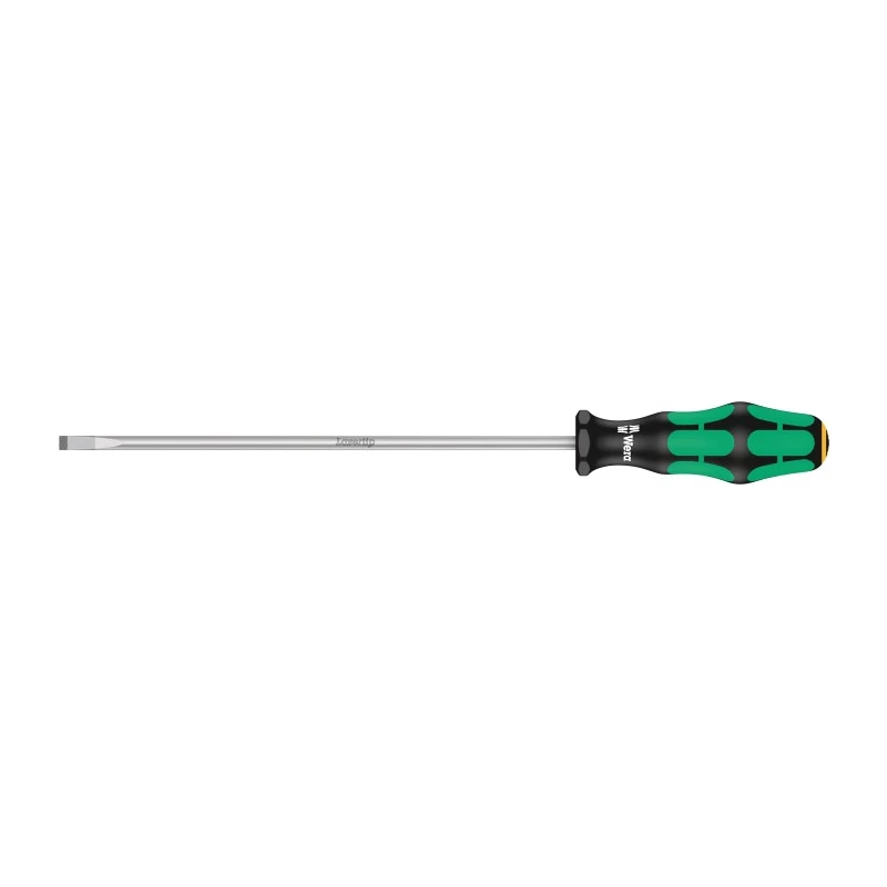 Wera Slotted Screwdriver with 200 mm Blade and 298 mm Overall Length, Insulated Chrome Plated Stainless Steel 05110008001