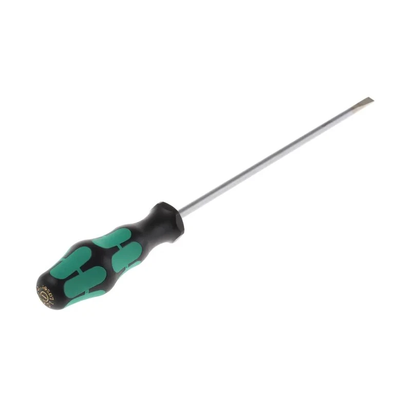 Wera Slotted Screwdriver with 200 mm Blade and 298 mm Overall Length, Insulated Chrome Plated Stainless Steel 05110008001