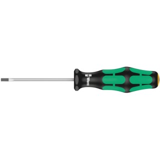 Wera Standard Slotted Screwdriver 60 mm Blade, Insulated Chrome Steel, VDE/1000V Approved, 130 mm Overall 05110000001