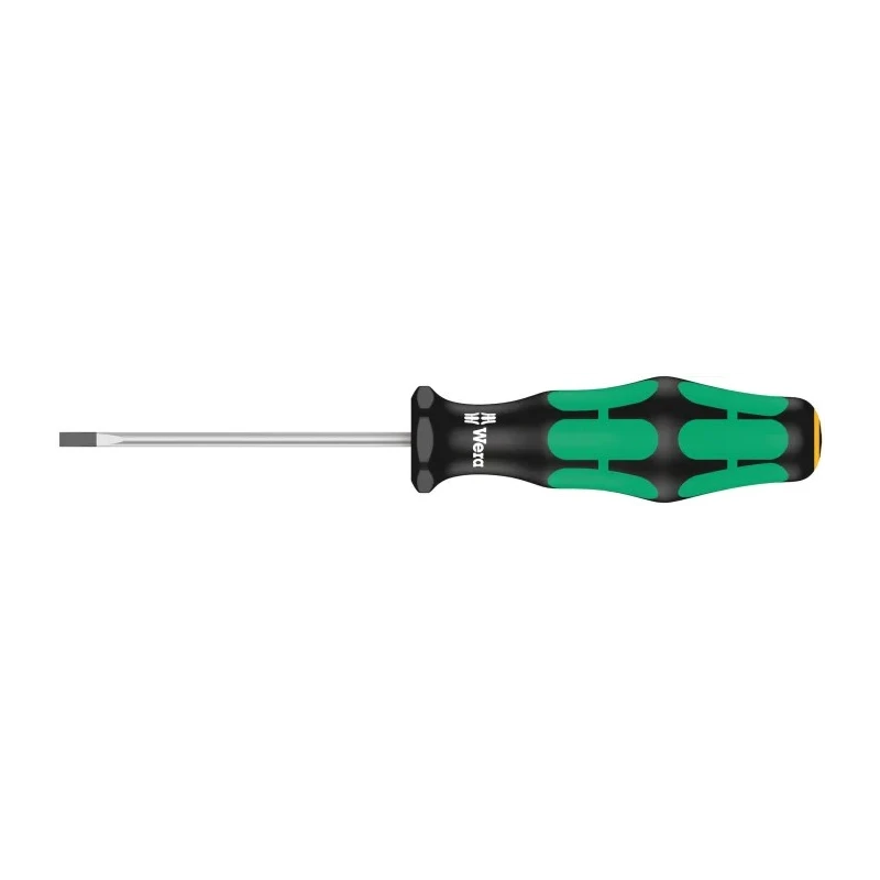 Wera Standard Slotted Screwdriver 60 mm Blade, Insulated Chrome Steel, VDE/1000V Approved, 130 mm Overall 05110000001