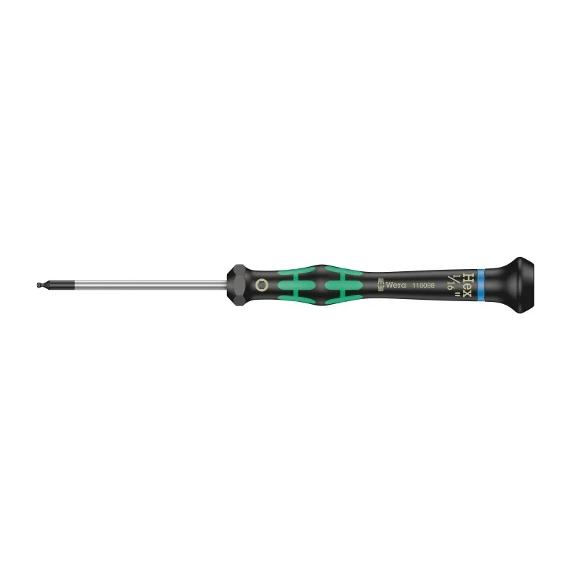 Wera Precision Screwdriver 1/16 in Tip 157mm Overall 05118098001