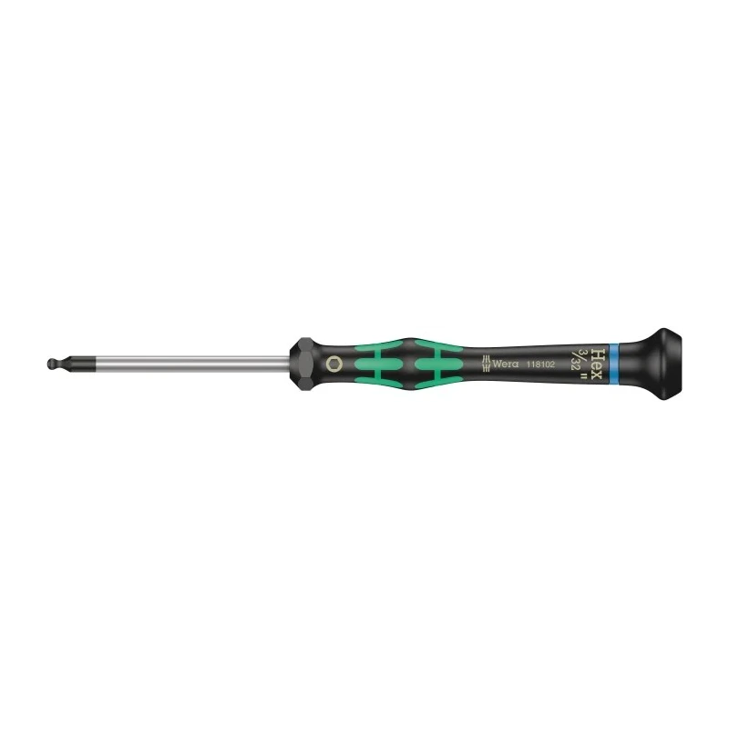 Wera Precision Screwdriver 3/32 in Tip 157mm Overall 05118102001