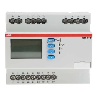 ABB Monitoring Relay, 1 and 3 Phase, SPDT Contacts, DIN Rail Mount, 24V AC/DC, 240V AC, CM-UFD 1SVR560730R3402 CM-UFD.M33
