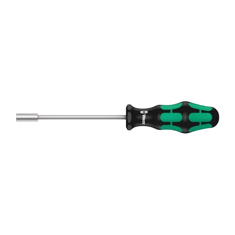 Wera Hexagon Nut Driver, 15 mm Tip, 125 mm Blade Length, 237 mm Overall Length, Chrome Plated Stainless Steel 05029450001