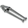 Facom Adjustable Spanner with 100 mm Jaw Capacity, 245 mm Overall Length, Chrome Vanadium Steel Metal Handle 117.B