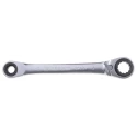 Facom Ratchet Spanner Double Ended Metric 150mm Overall Satin Chrome 64C.S1