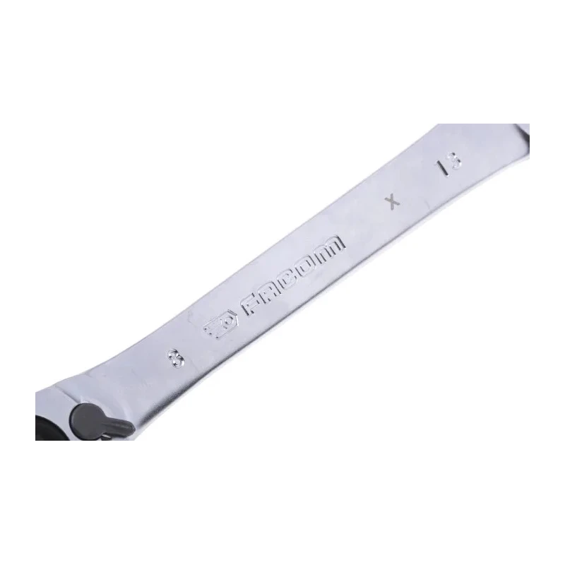 Facom Ratchet Spanner Double Ended Metric 150mm Overall Satin Chrome 64C.S1