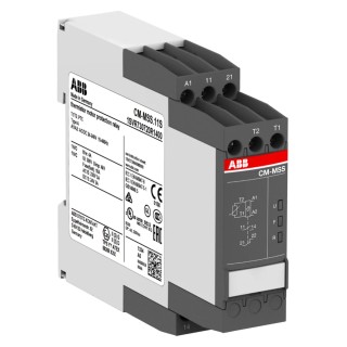 ABB Monitoring Relay with SPDT Contact Configuration, DIN Rail Mount, 24 V DC/AC Supply, Model 1SVR740720R1400 CM-MSS.11P