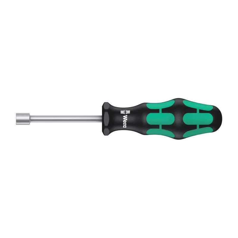 Wera Hexagon Nut Driver with 3/16 in Tip, 70 mm Blade Length, 168 mm Overall Length 05029501001
