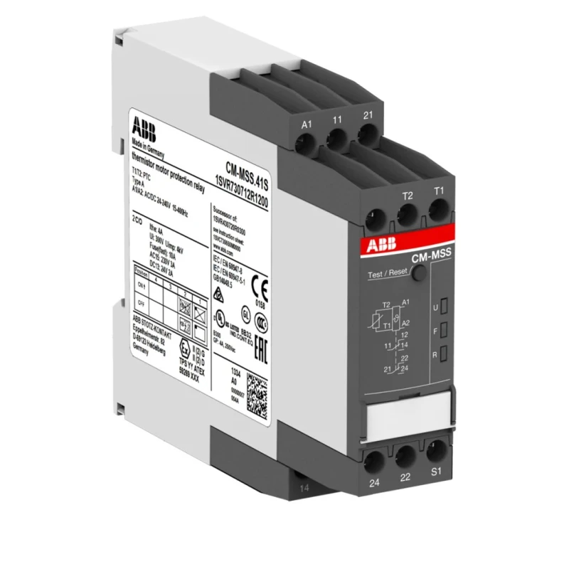 ABB Monitoring Relay with DPDT Contact Configuration, DIN Rail Mount, 24 V DC/AC, 240 V AC, Model 1SVR740712R1200 CM-MSS.41P