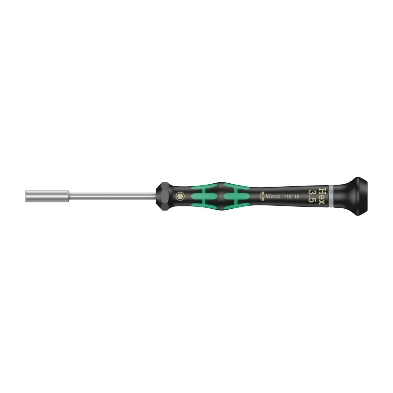 Wera Hexagon Nut Driver with 3.5 mm Tip and 60 mm Chrome Plated Stainless Steel Blade 05118118001