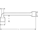Bahco Tubular Box Spanner 255mm Overall Length High Alloy Steel ISO 2236 28M-24