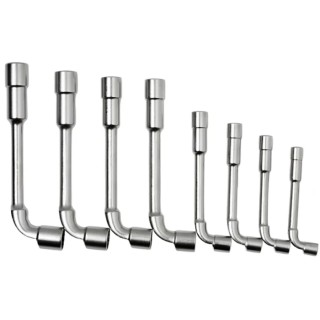 Bahco Hexagon Tubular Box Spanner Set 8 Pieces, 8 to 19 mm Tip, 110 mm Blade Length, 50 mm Overall Length 28M/8