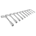 Bahco Alloy Steel Socket Spanner Wrench Set, Satin Chrome Finish, 11 Pieces 28M/11