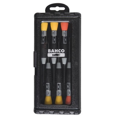 Bahco Precision Phillips and Slotted Screwdriver Set 6-Piece ISO 2380-1A Taiwan 706-2