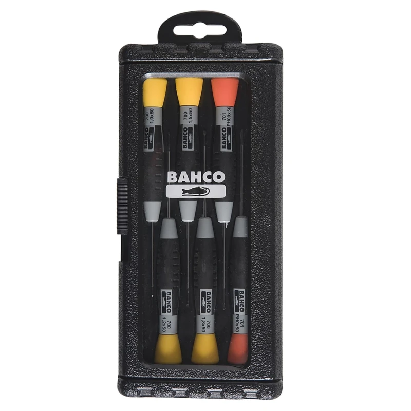 Bahco Precision Phillips and Slotted Screwdriver Set 6-Piece ISO 2380-1A Taiwan 706-2