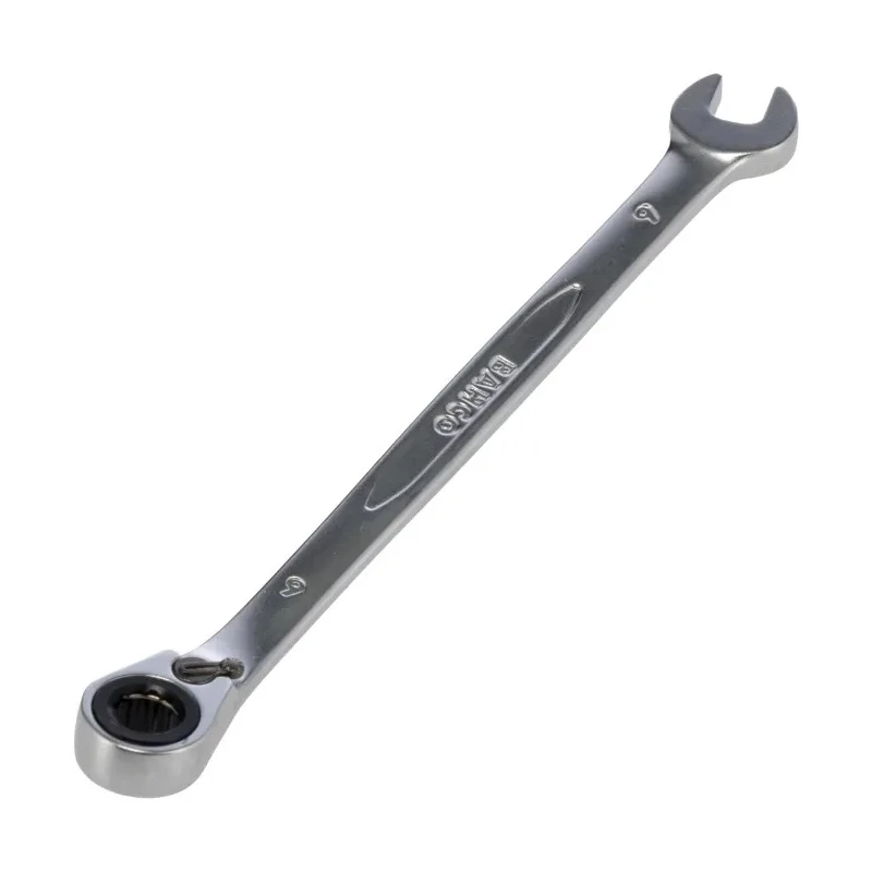 Bahco Ratchet Spanner 6 mm Metric Size, 128mm Overall Length, Alloy Steel Chrome Finish 1RM-6