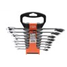 Bahco 8-Piece Ratchet Spanner Set, 8 To 19 mm, Alloy Steel, Chrome Finish 1RM/SH8