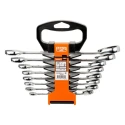 Bahco 8-Piece Ratchet Spanner Set, 8 To 19 mm, Alloy Steel, Chrome Finish 1RM/SH8