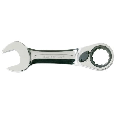 Bahco Ratchet Spanner 17 mm, 127 mm Overall Length Chrome Finish 10RM-17
