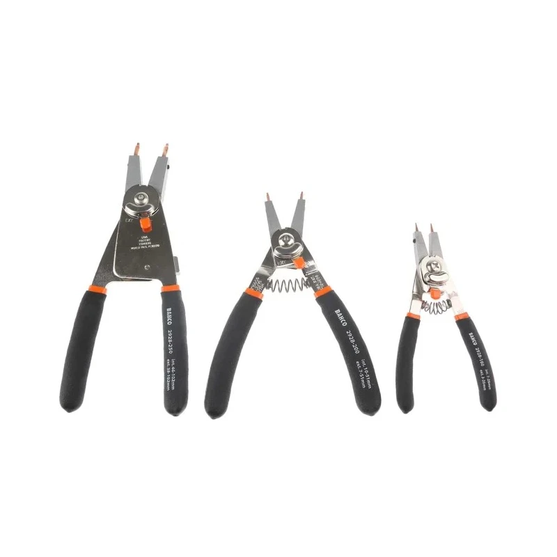 Bahco 3-Piece Circlip Plier Set for Internal and External Retaining Rings 9938