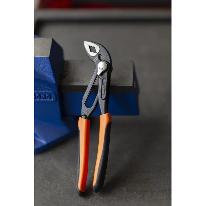 Bahco Water Pump Plier Slip Joint Alloy Steel 200mm Overall Length 45mm Jaw Phosphate Finish 7223