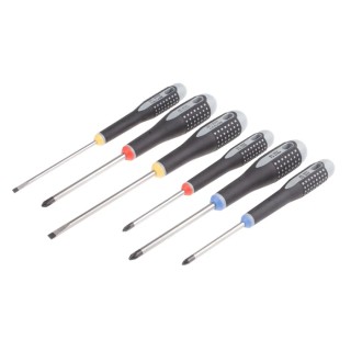 Bahco Phillips, Pozidriv, Slotted Standard Screwdriver Set 6-Piece BE-9884