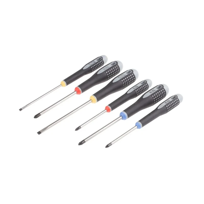 Bahco Phillips, Pozidriv, Slotted Standard Screwdriver Set 6-Piece BE-9884