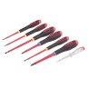 Bahco Insulated Pozidriv and Slotted Screwdriver Set, 6-Piece, Voltage Tester Included BE-9889S