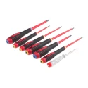 Bahco Insulated Pozidriv and Slotted Screwdriver Set, 6-Piece, Voltage Tester Included BE-9889S