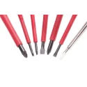 Bahco Insulated Pozidriv and Slotted Screwdriver Set, 6-Piece, Voltage Tester Included BE-9889S