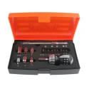 Bahco Hex Screwdriver Bit Set, Stainless Steel, 18 Pieces, with Ratcheting Handle and Multiple Bit Types 808050S-18