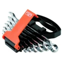Bahco 6-Piece Ring Spanner Set 8 to 17 mm Alloy Steel Chrome Finish 1952M/SH6