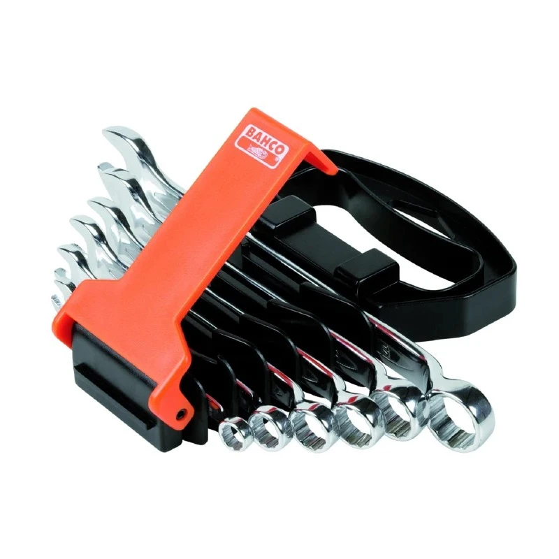 Bahco 6-Piece Ring Spanner Set 8 to 17 mm Alloy Steel Chrome Finish 1952M/SH6