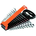 Bahco 12-Piece Alloy Steel Offset Ring Spanner Set, Sizes 8 to 19 mm 1952M/SH12