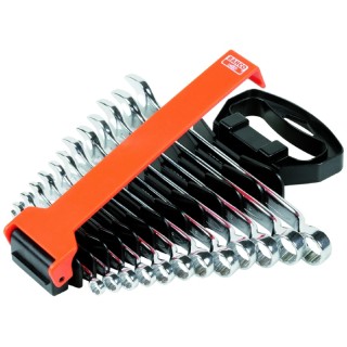 Bahco 12-Piece Alloy Steel Offset Ring Spanner Set, Sizes 8 to 19 mm 1952M/SH12