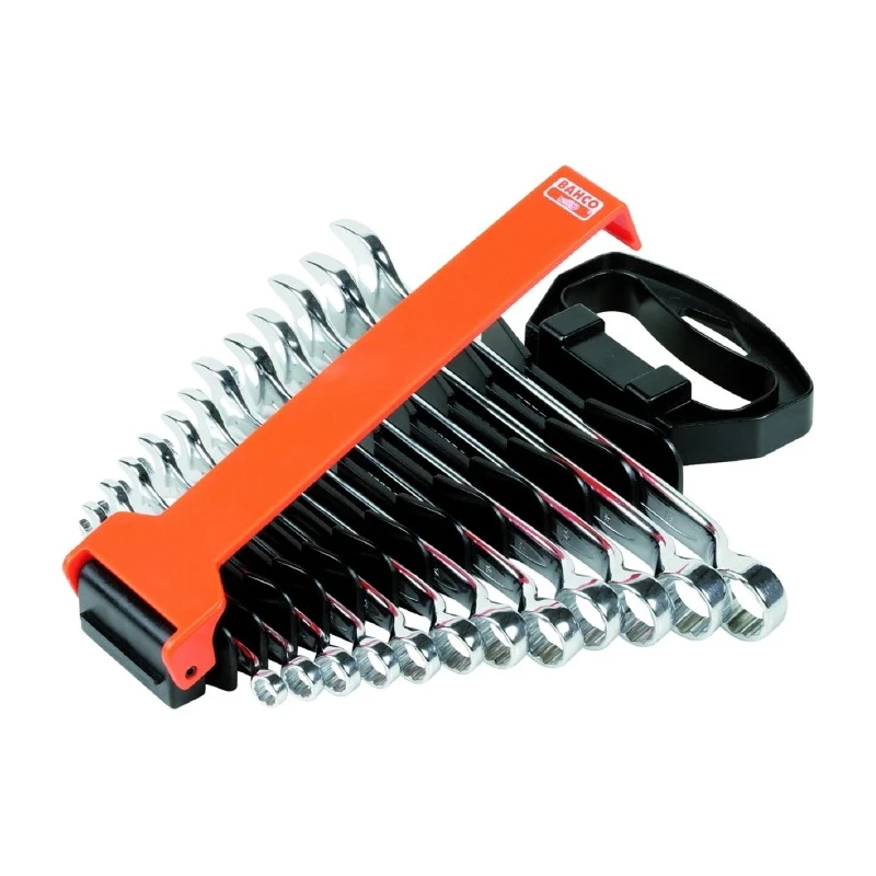 Bahco 12-Piece Alloy Steel Offset Ring Spanner Set, Sizes 8 to 19 mm 1952M/SH12