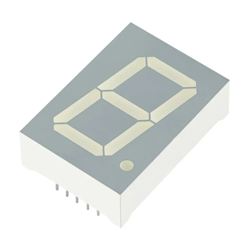 Kingbright 1 Digit 7 Segment LED Display Anode Green 95mcd Right Side Decimal Orientation 25.4mm Character SA10-21CGKWA