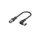 RS PRO Sensor Actuator Cable Female 4 Way Right Angle to Male 4 Way Straight 5 m 250V IP67 877-1084
