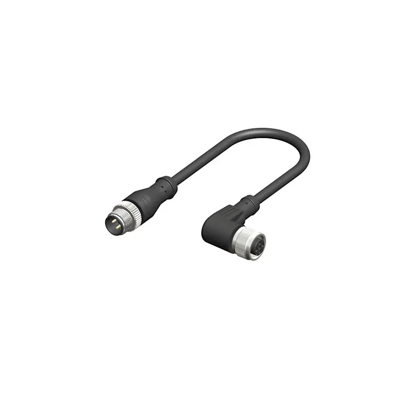 RS PRO Sensor Actuator Cable Female 4 Way Right Angle to Male 4 Way Straight 5 m 250V IP67 877-1084