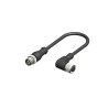 RS PRO Sensor Actuator Cable Female 4 Way Right Angle to Male 4 Way Straight 5 m 250V IP67 877-1084