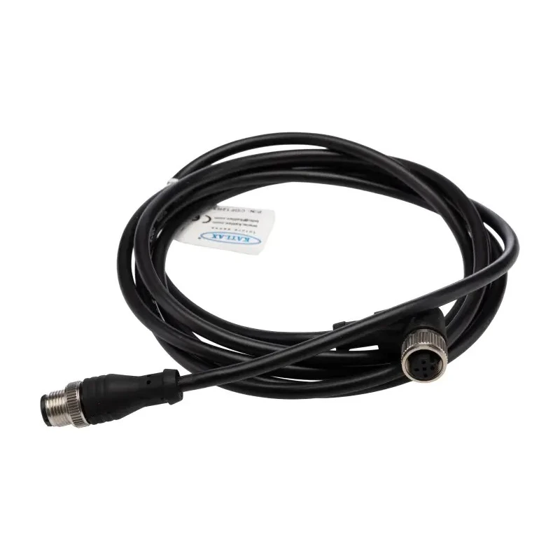 RS PRO Sensor Actuator Cable Female 5 Way Right Angle to Male 5 Way Straight Polyvinyl Chloride Jacket 2m 60V 877-1088
