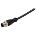 RS PRO Sensor Actuator Cable Female 5 Way Right Angle to Male 5 Way Straight Polyvinyl Chloride Jacket 2m 60V 877-1088
